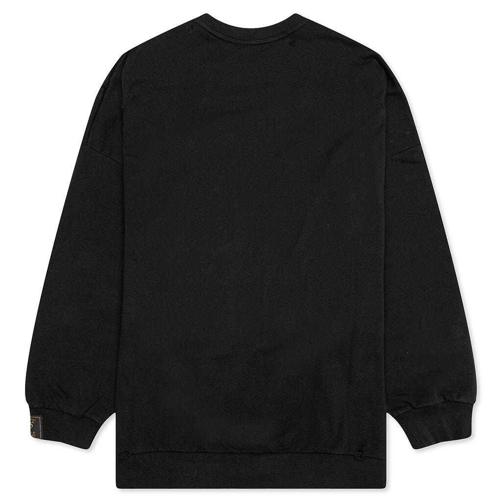 Destroyed Crewneck Sweater Grimcrawler Black – Feature