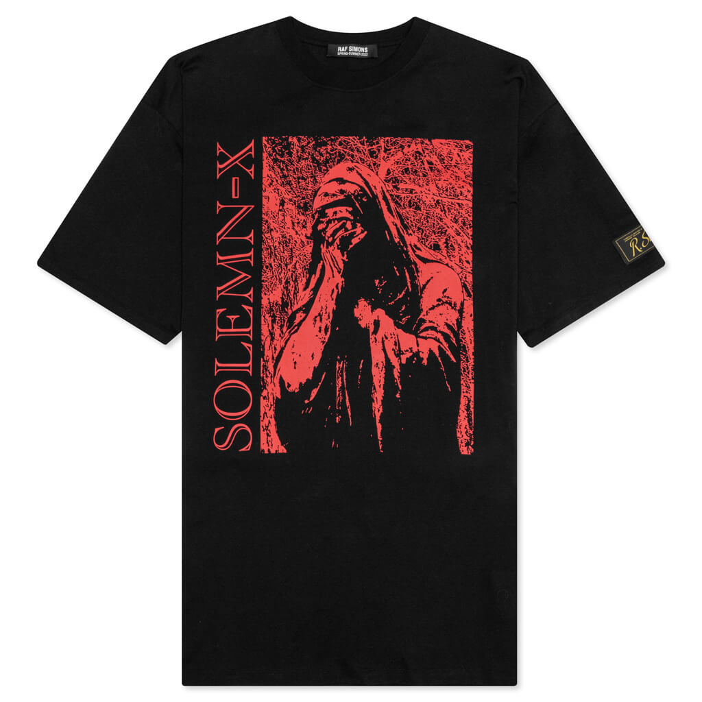 Crew Neck Simons T Shirt Homme Oversized T-Shirt Solemn-X Black