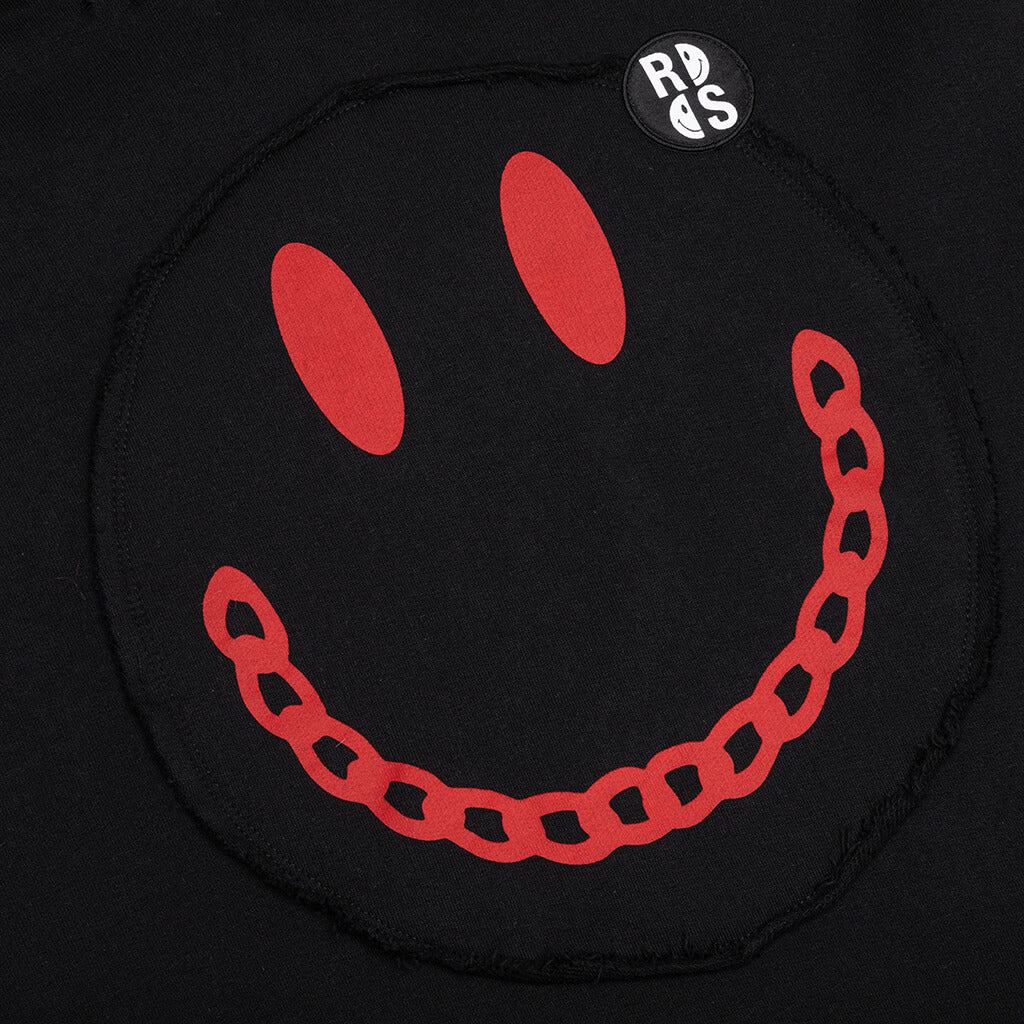 Raf Simons x Smiley Print Destroy Washed Regular Fit Hoodie