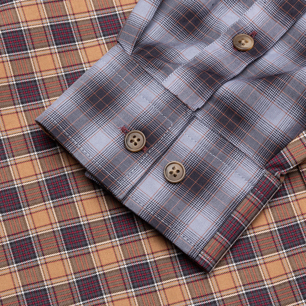 Mixed Checker Shirt - Mixed Checked Yellow – Feature