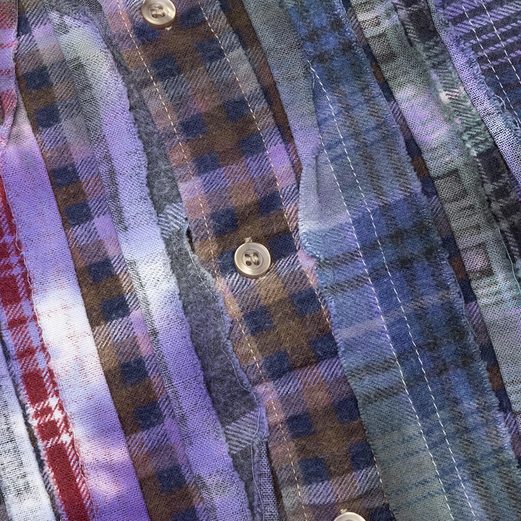 Rebuild by Flannel Shirt Ribbon Wide Shirt / Tie Dye - Multi – Feature