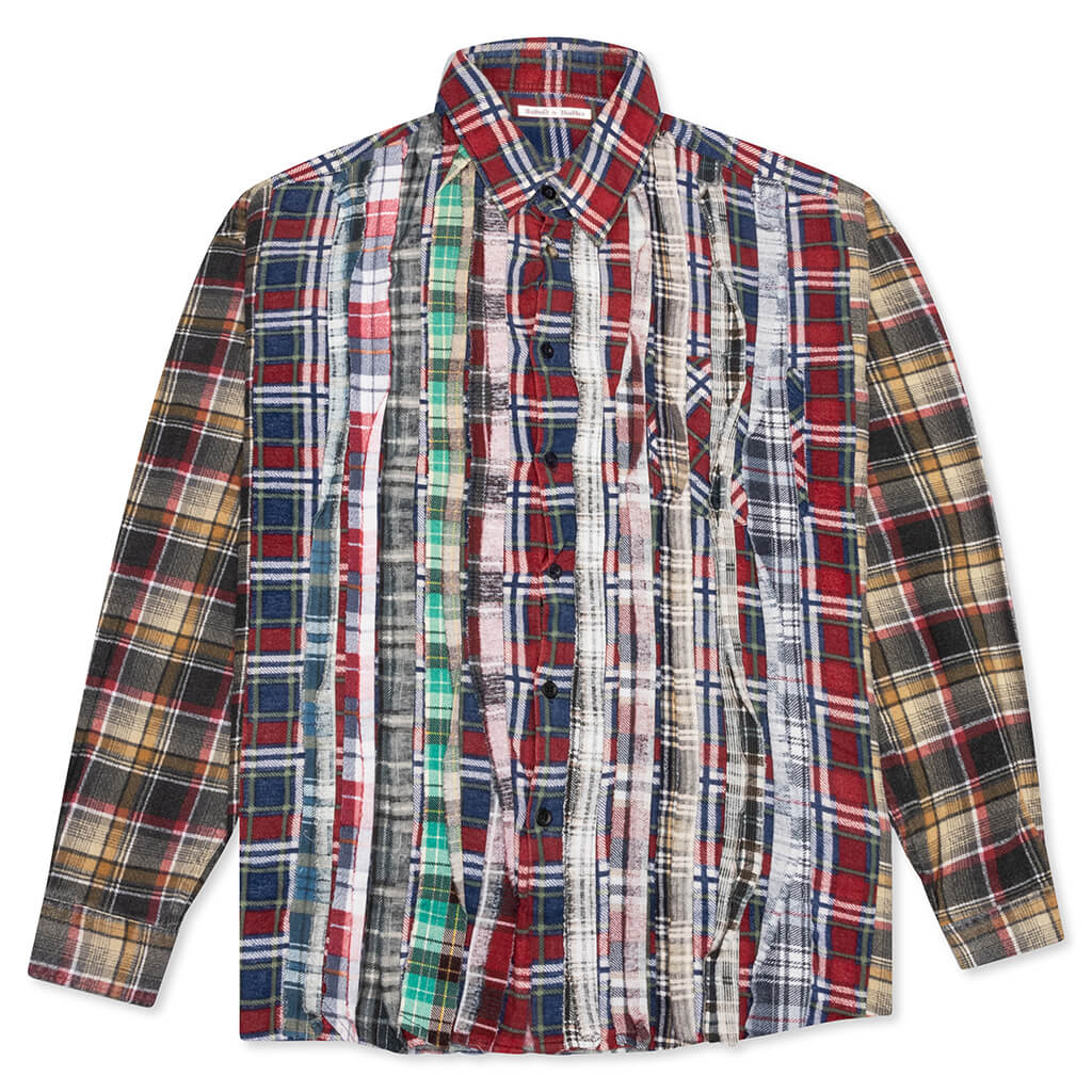 Rebuild Wide Flannel Ribbon Shirt - Red/Blue – Feature