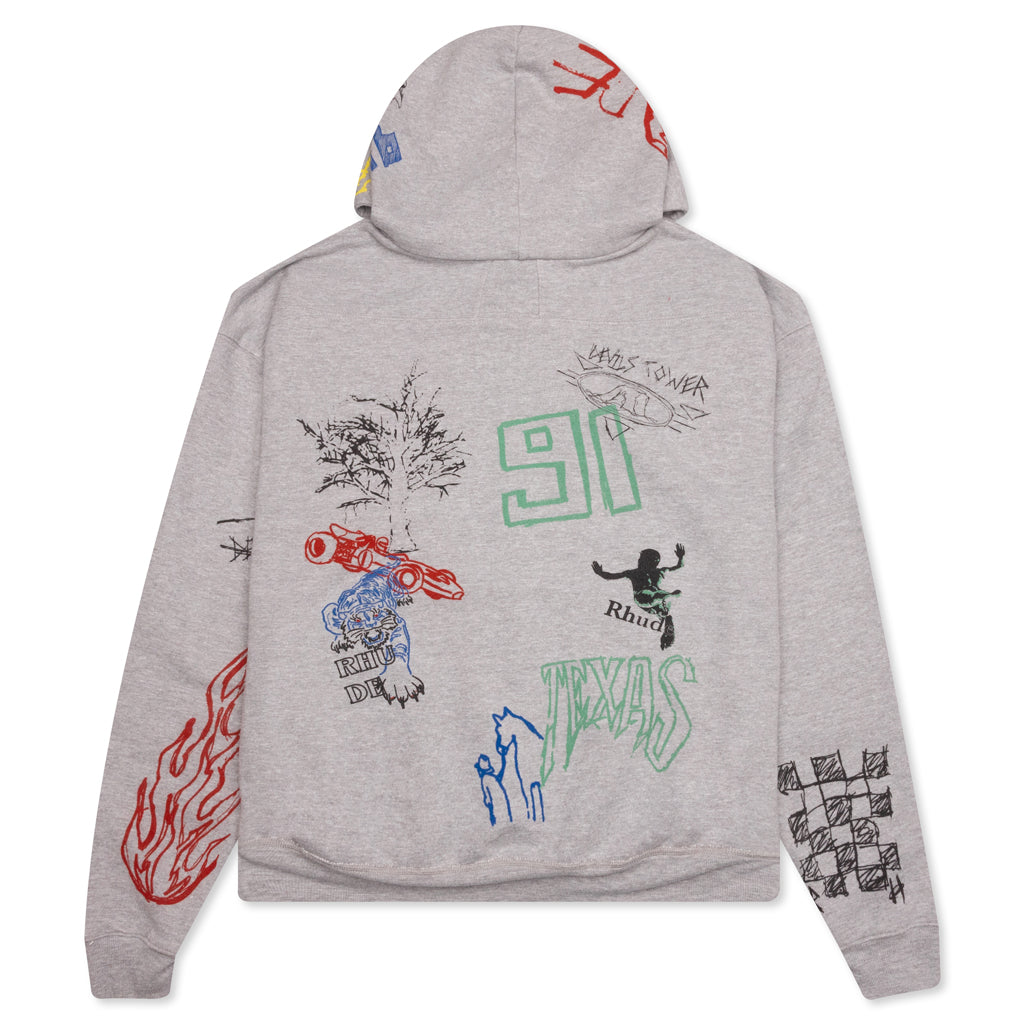 Rhude doodle hoodie Clearance
