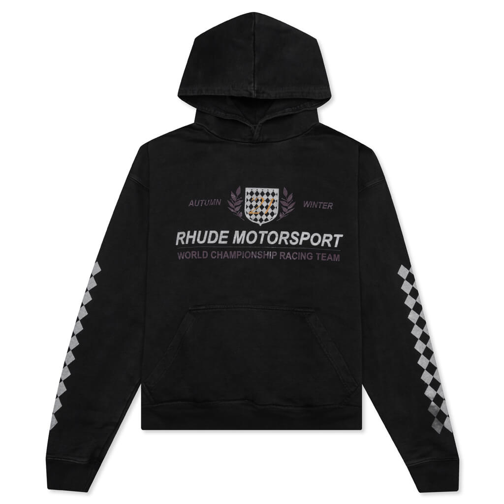 Motor Crest Hoodie - Black