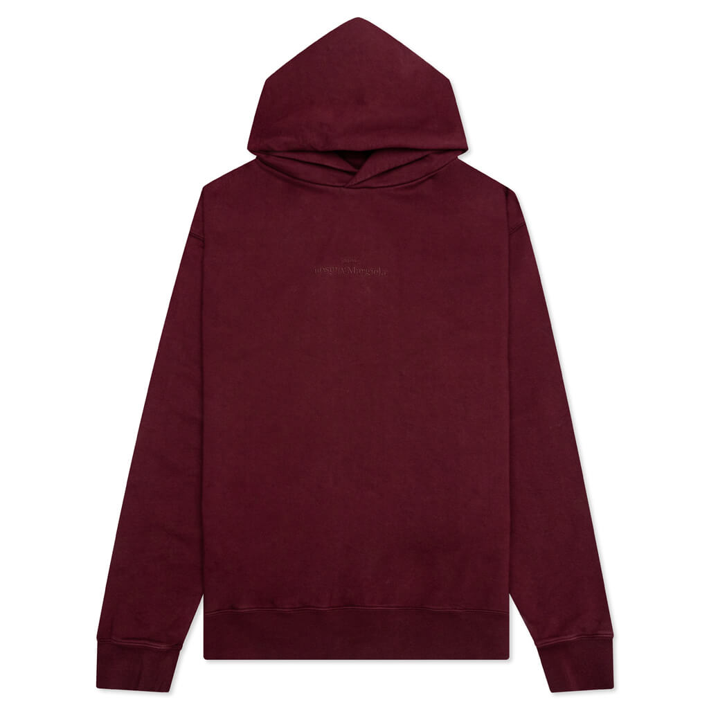 Logo-Embroidered Long-Sleeved Hoodie - Burgundy – Feature