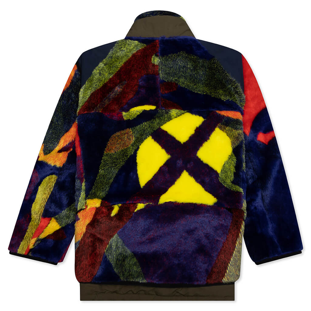 Sacai x KAWS Jacquard Faux Fur Blouson - Multi