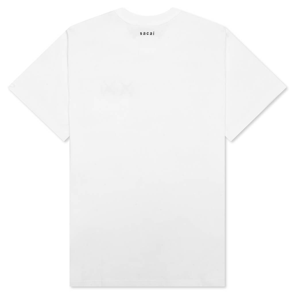 Sacai x Kaws Embroidery T-Shirt - White/Black