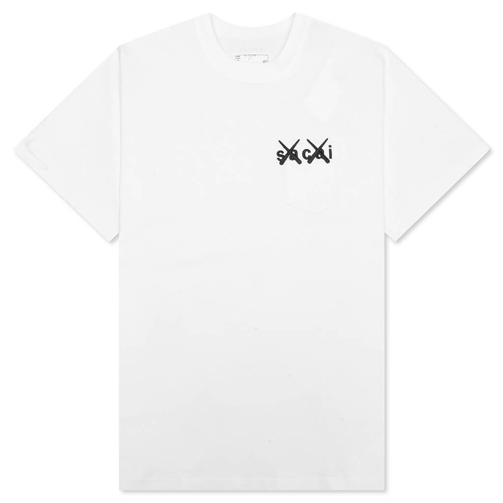 Sacai x Kaws Embroidery T-Shirt - White/Black