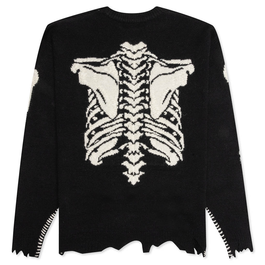 saint michael x VLONE KNIT BONE ブラック L-