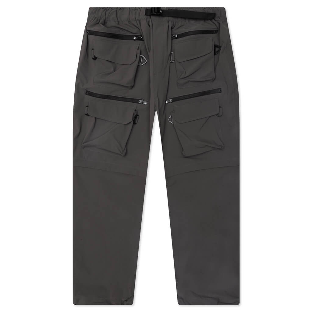 Multi-Pocket Belted 2 Way Pant - Charcoal