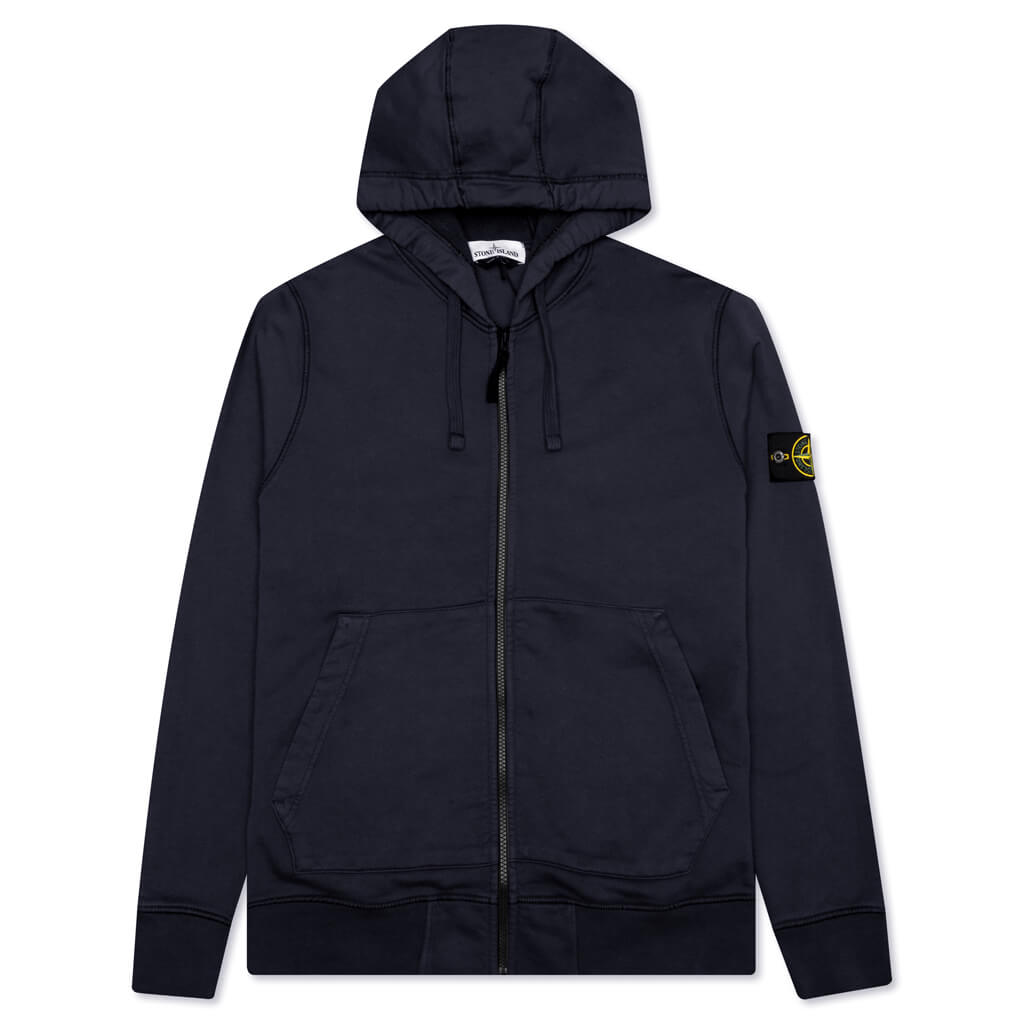 stone island zip hoodie navy