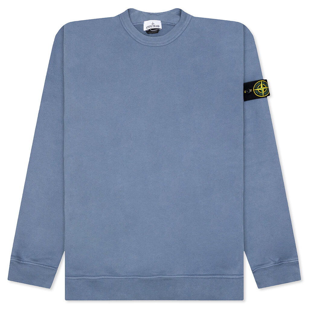 Stone Island – Garment-Dyed Brushed Fleece Crewneck Lead Grey