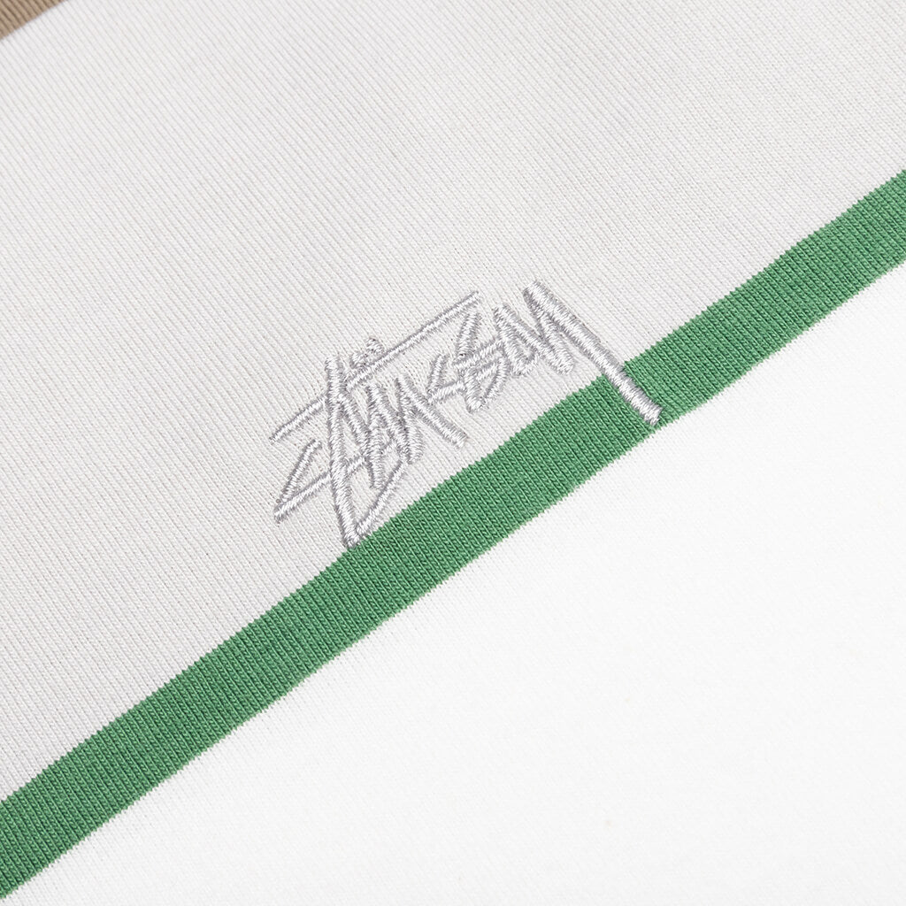 Stussy bold discount stripe jersey olive