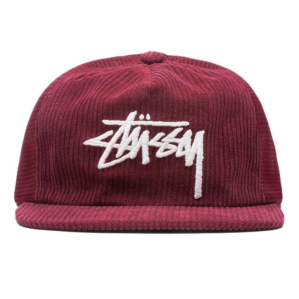 Corduroy Trucker Cap - Red