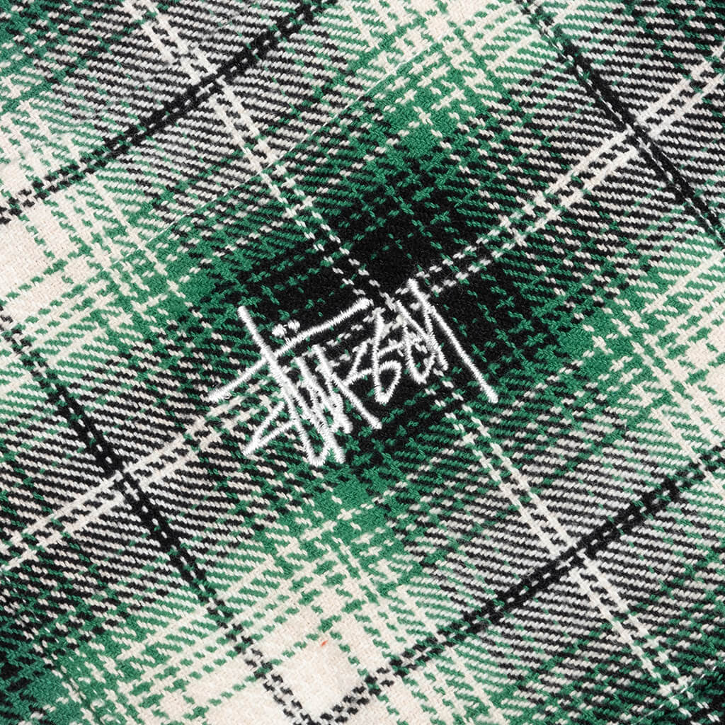 Frank Plaid Zip L/S Shirt - Black/Green