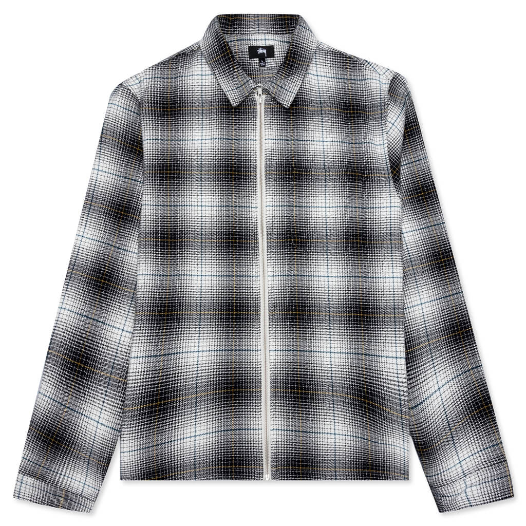 stussy paul shadow plaid zip shirt - ジャケット/アウター