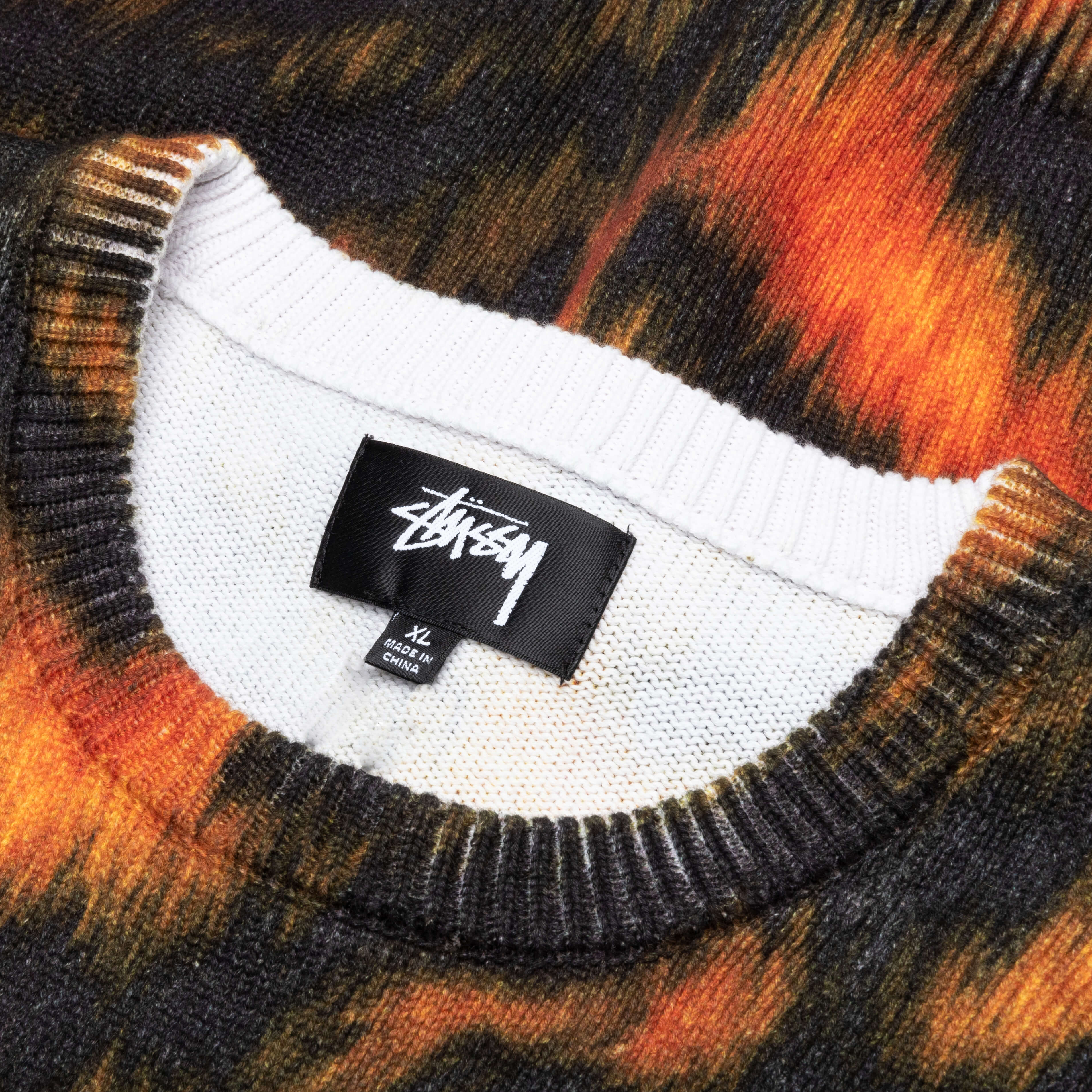 Unspoken  Stussy Printed Fur Sweater - Tiger