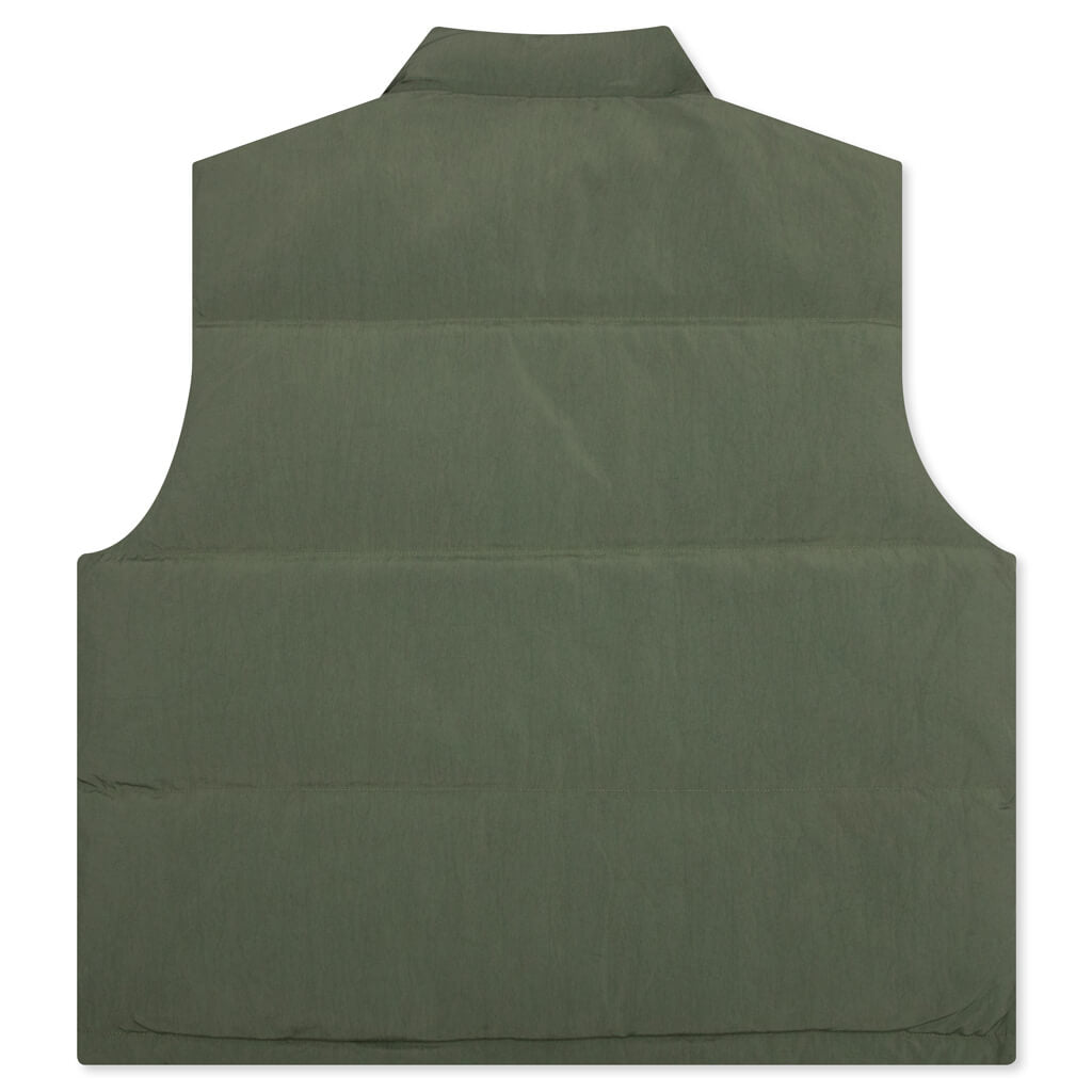 Reverse Down Workgear Vest - Olive – Feature