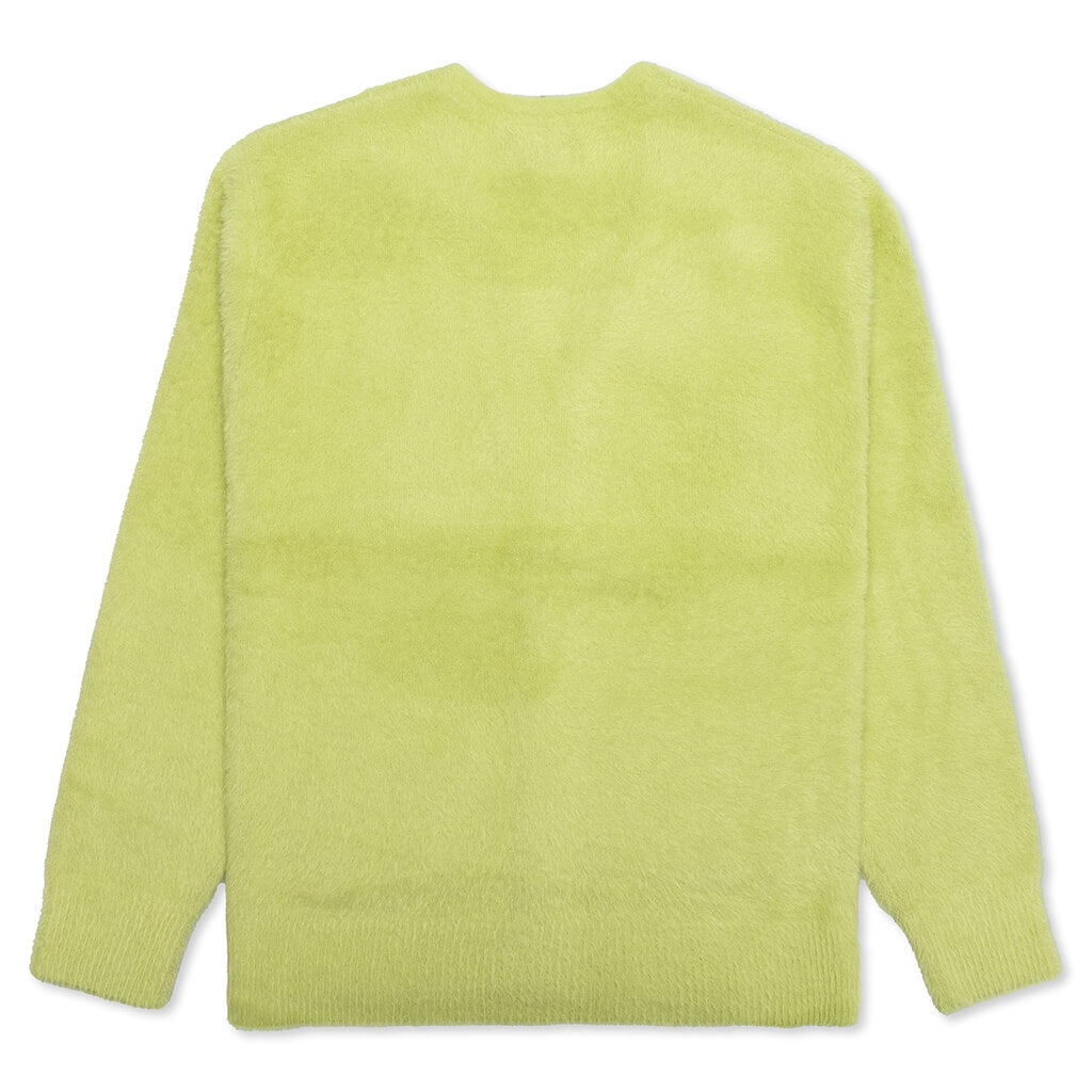 Shaggy Cardigan - Lime