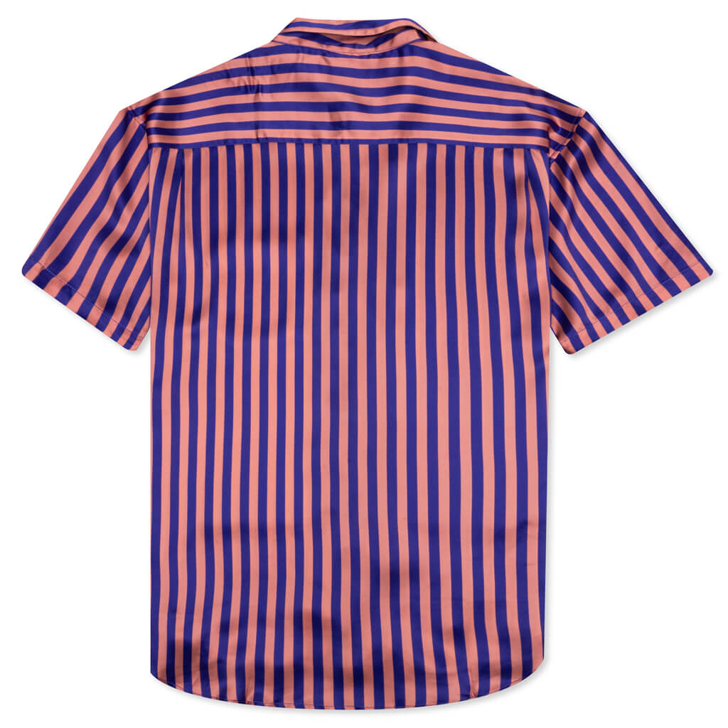 Striped Silk Shirt - Blue