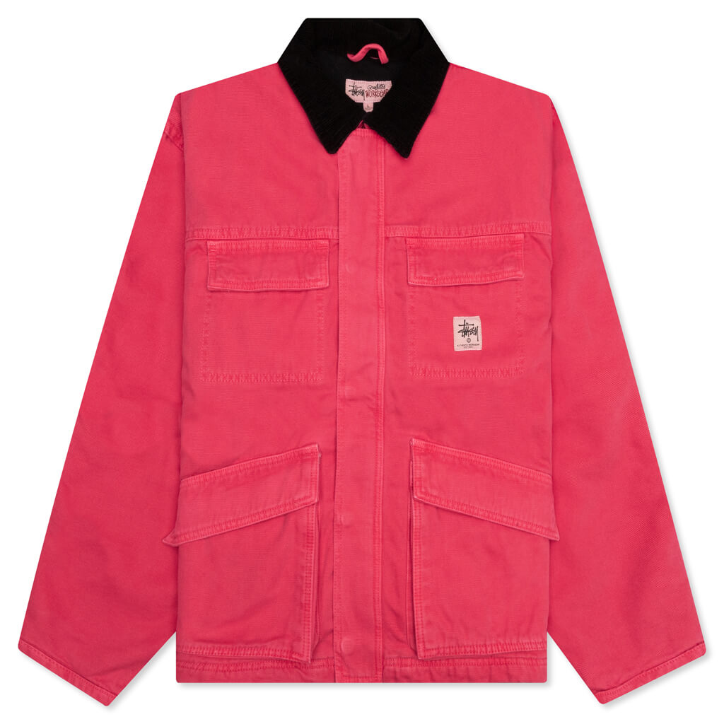 Washed Canvas Shop Jacket - Hot Pink – Feature