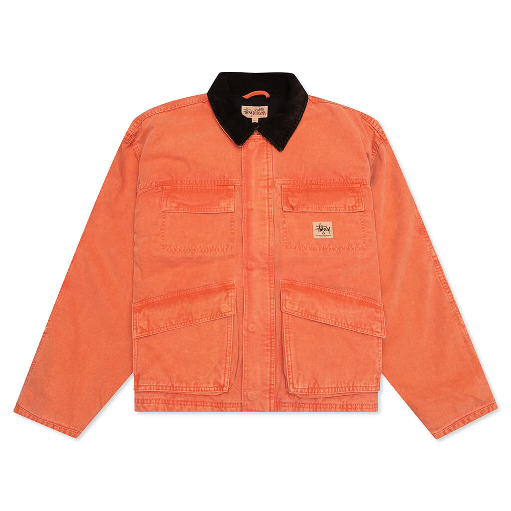 Washed Canvas Shop Jacket - Orange – Feature