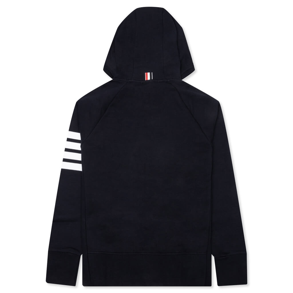 Classic Full Zip Hoodie Navy Feature