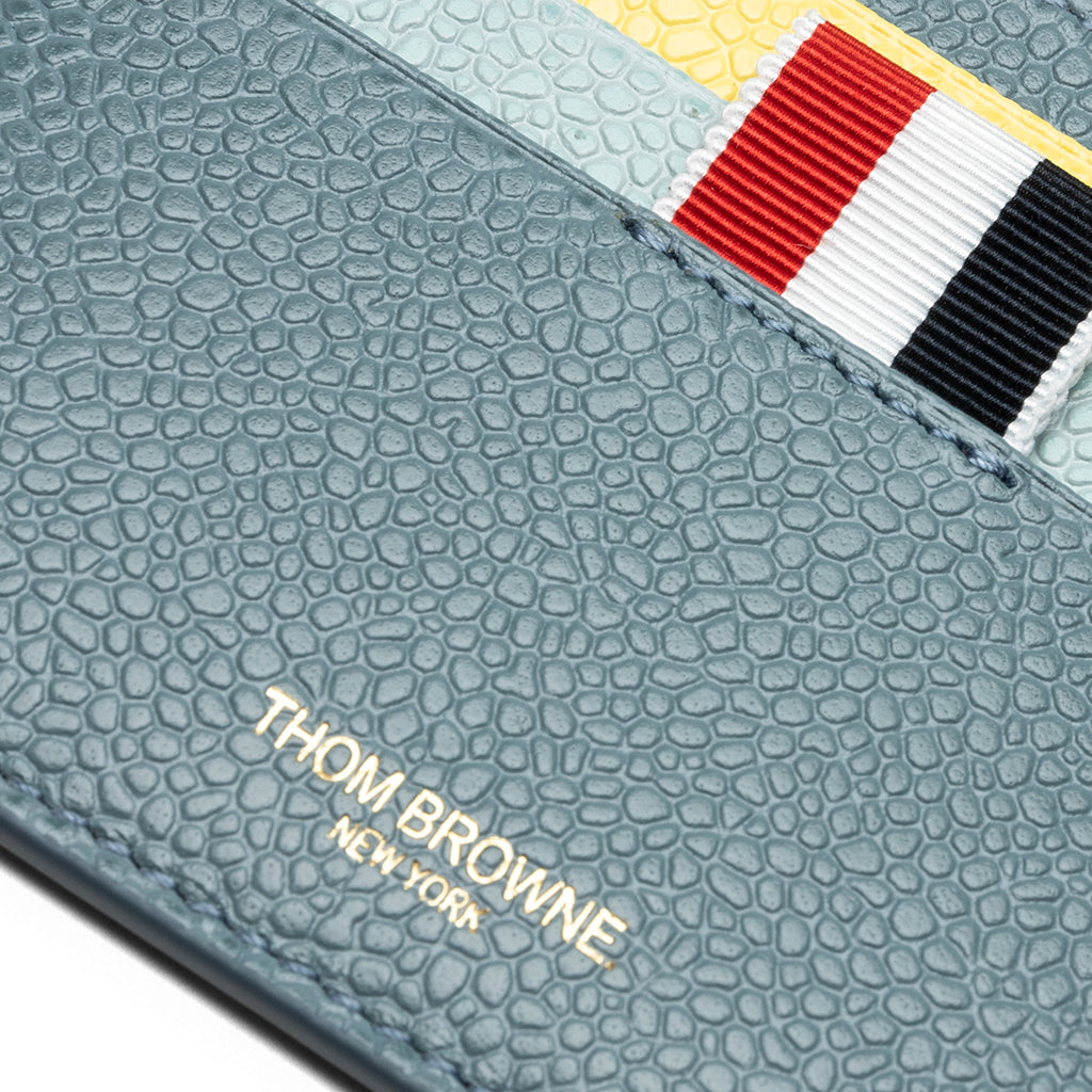 Single Card Holder w/ Note Compartment Medium Blue Feature