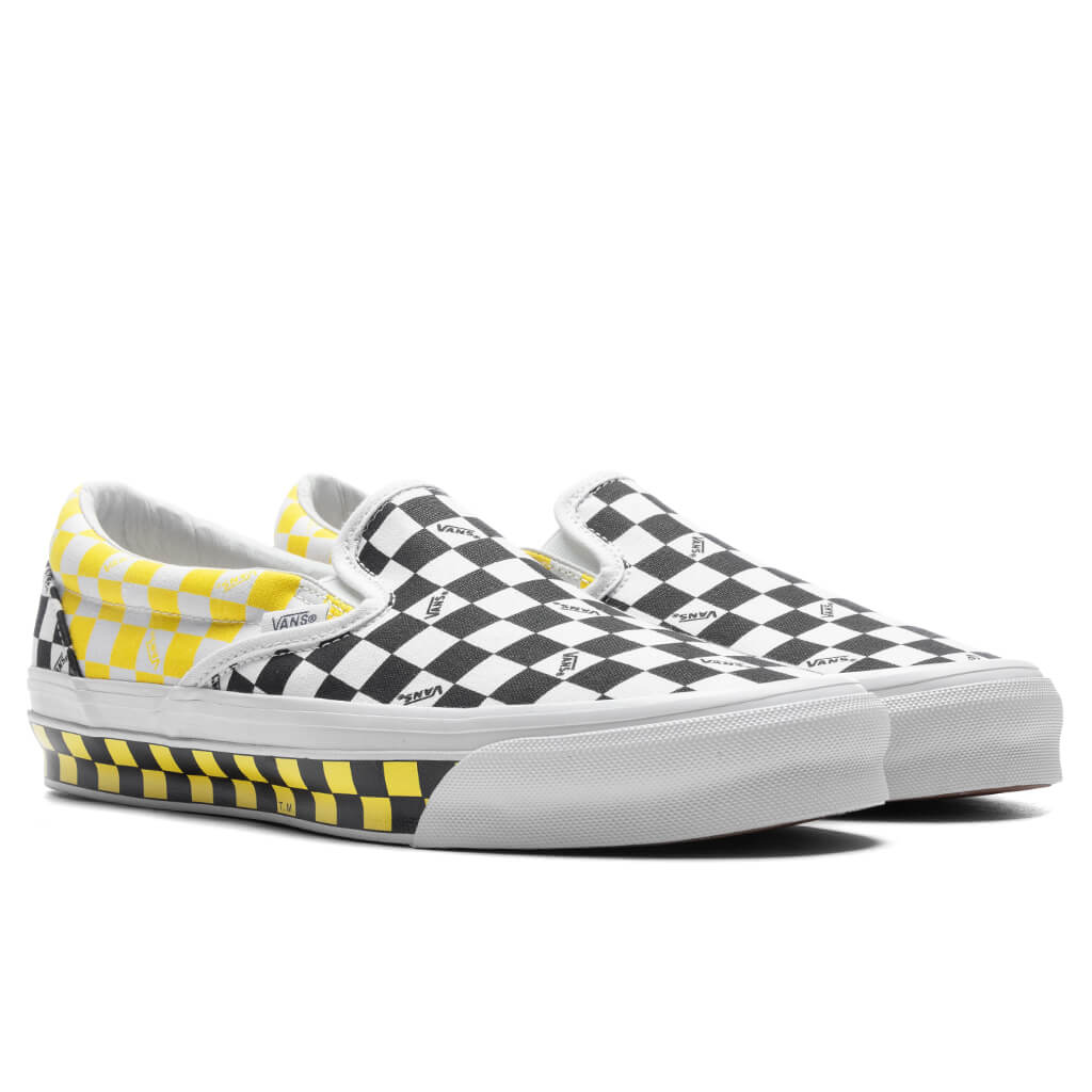 Lv yellow ochre checkerboard vans , #vans
