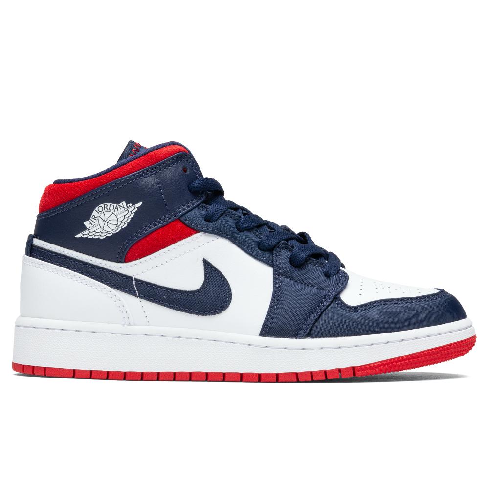 Air Jordan 1 Mid SE (GS) - White/University Red â Feature