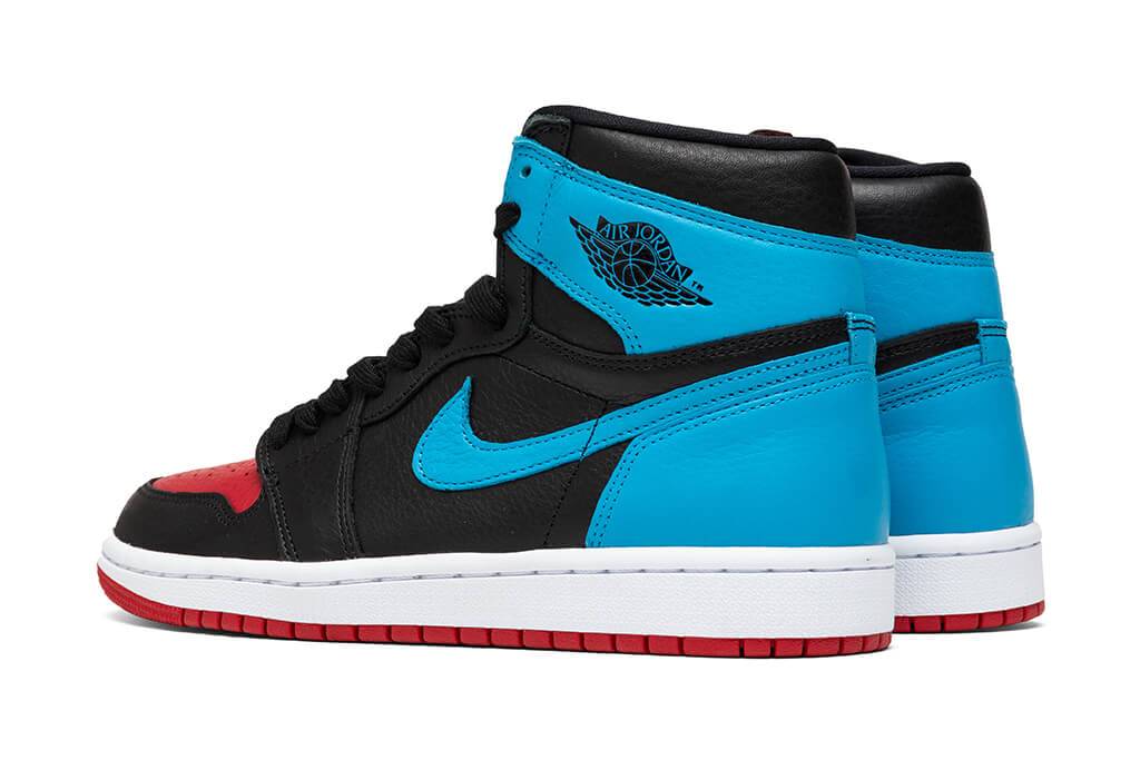 Women's Air 1 Retro Hi - Black/Dark Powder Blue/Gym Red (Launch) â Feature