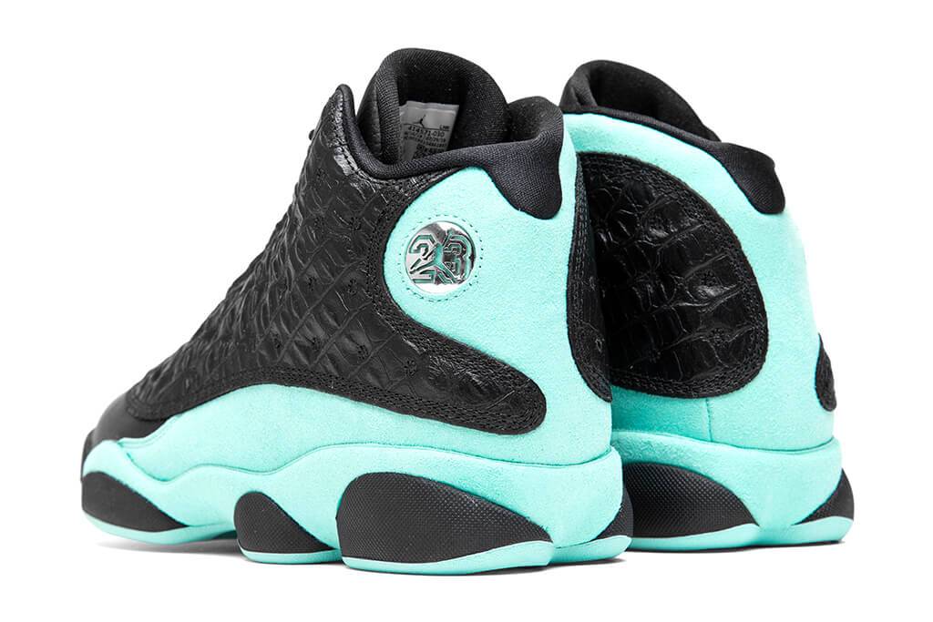 Air 13 Retro - Black/Metallic Silver/Island Green â Feature