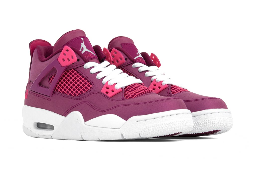 Air 4 Retro (GS) - True Berry/Rush Pink/White â Feature
