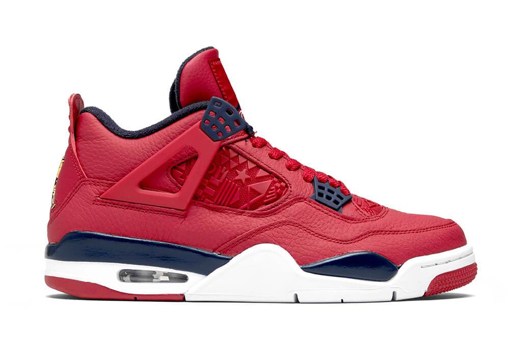 Air 4 Retro SE 'FIBA' - Gym Red/Obsidian/White/Metallic Gold â Feature