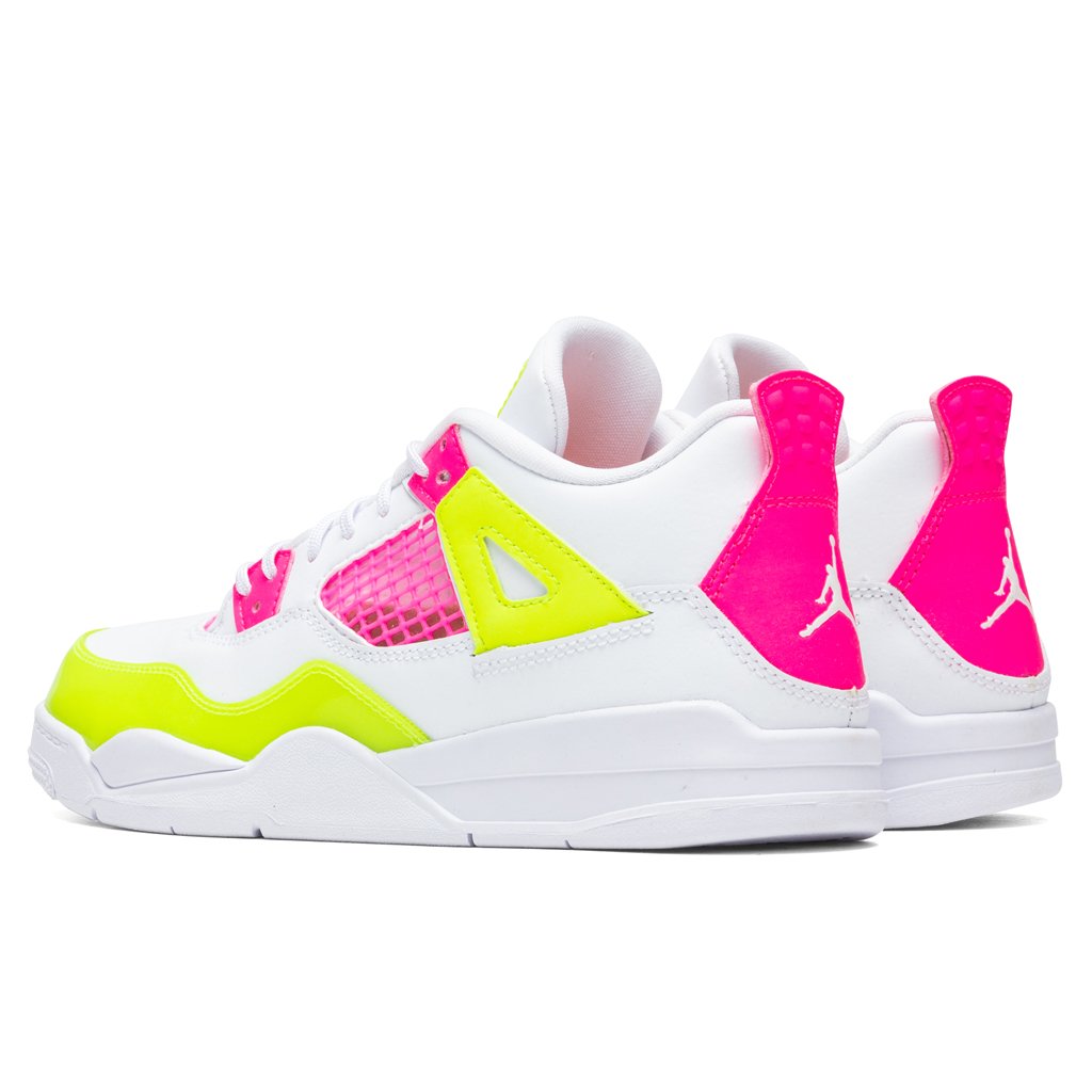 Jordan 4 Retro White Lemon Pink (PS) Kids' - CV7809-100 - US