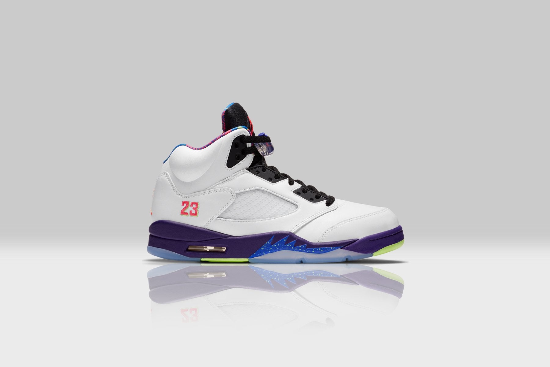 nike air jordan 5 retro white green purple