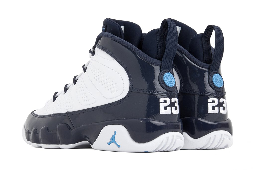 Retro 9 navy sales blue and white