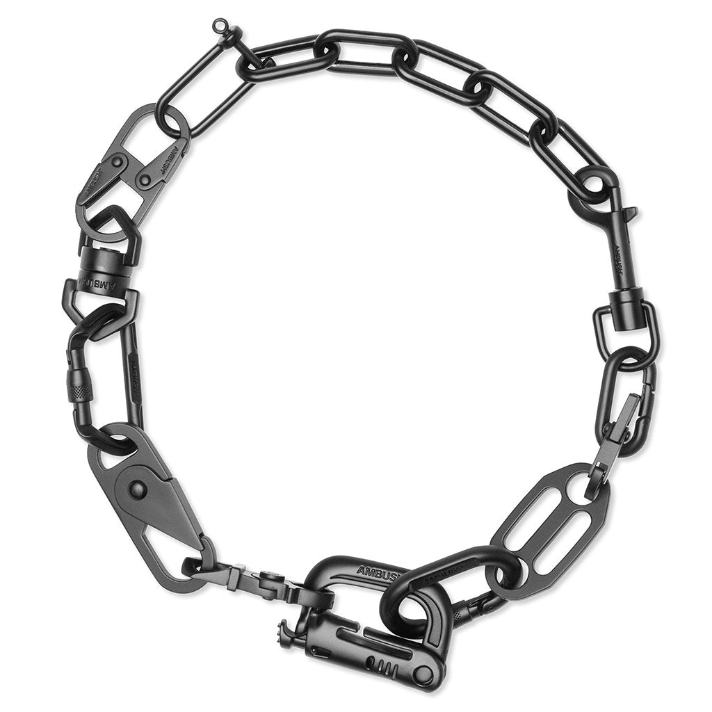 Th Dirigir Letrista Multi Carabiner Necklace - Black – Feature