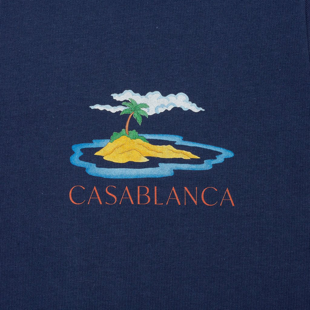 CASABLANCA カサブランカ ドラゴンプリント Tシャツ ネイビー TS001