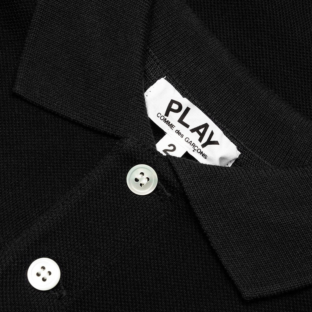 Comme Des Garcons Play Black Emblem Polo T Shirt Polos 100335769blk main image 0