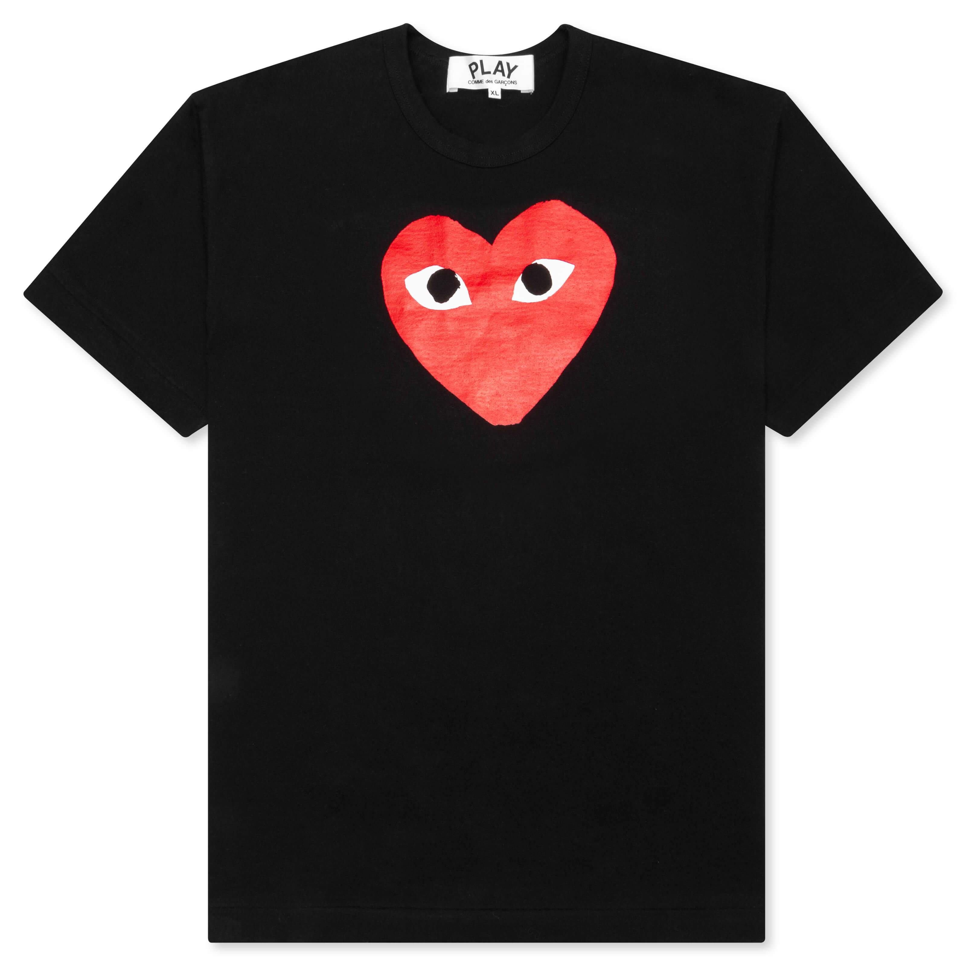 Heart T-Shirt Black Black SM - Main Image
