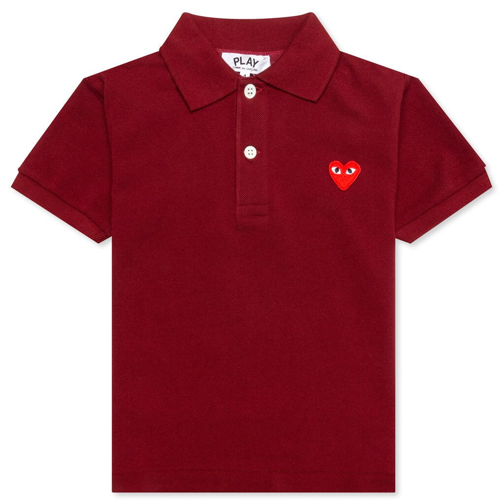 Comme Des Garcons T Shirt Burgundy Kid's Polo Shirt Burgundy