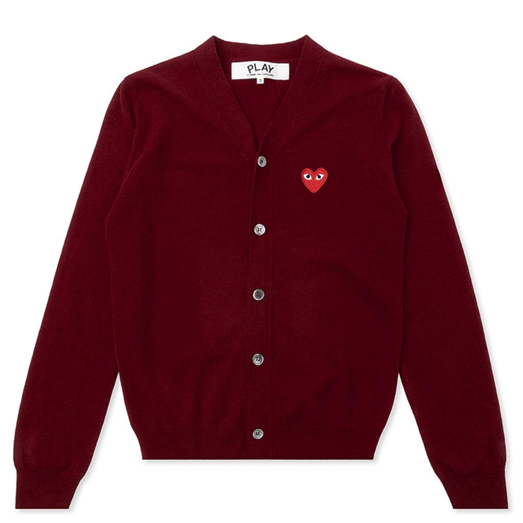 Knit Cardigan Red Heart - Burgundy