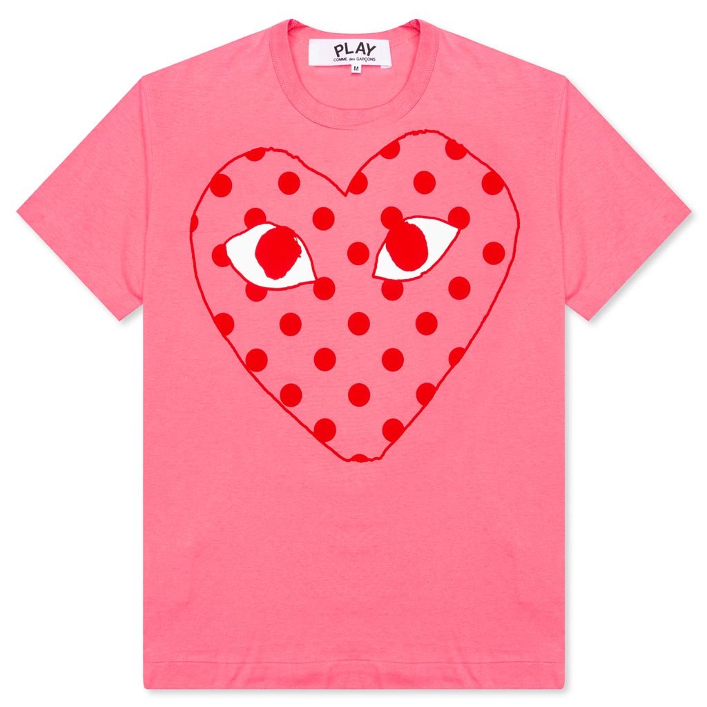COMME DES GARCONS PLAY - Polka-dot logo-print cotton-jersey T