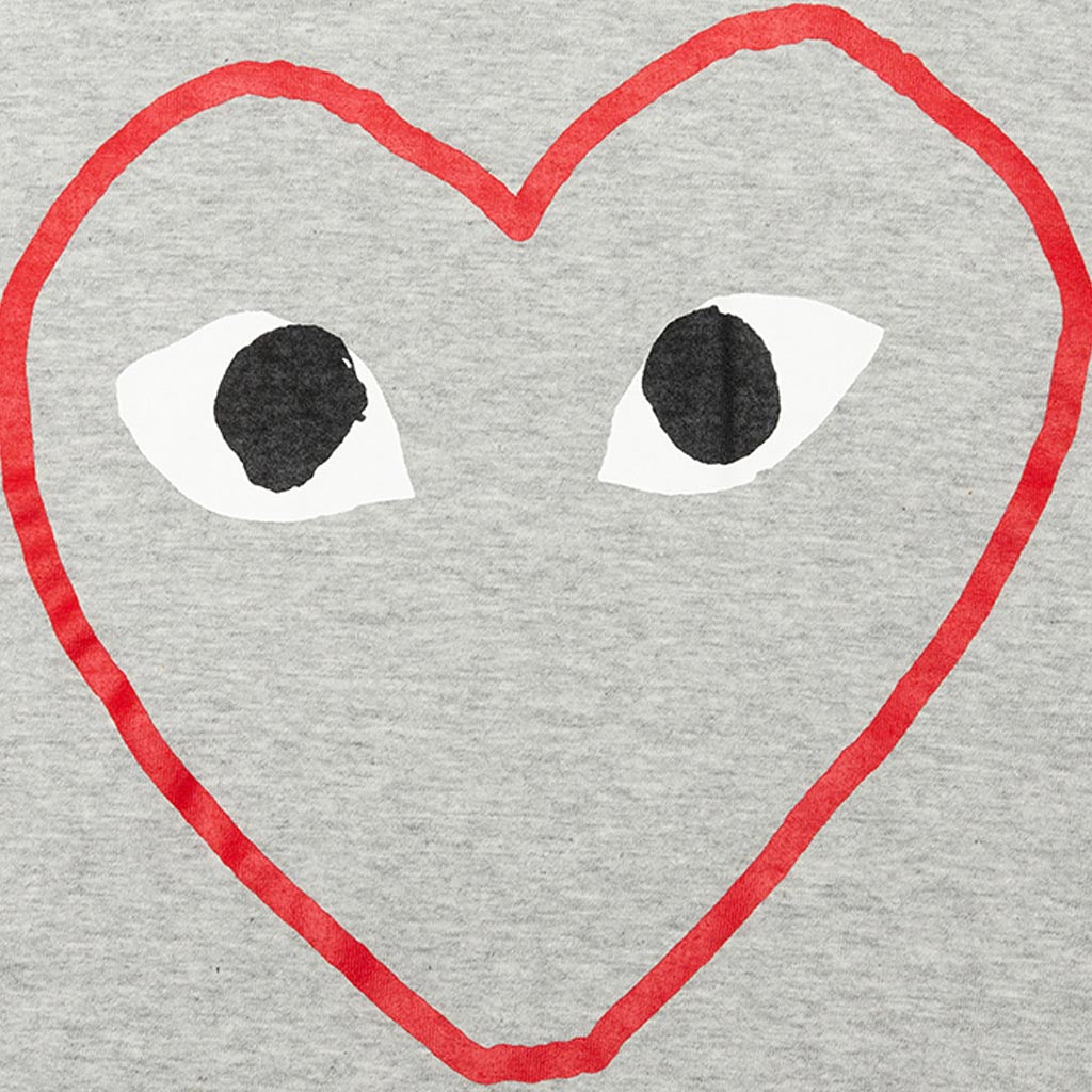 Women's Grey Heart Logo L/S Tee Grey – Feature