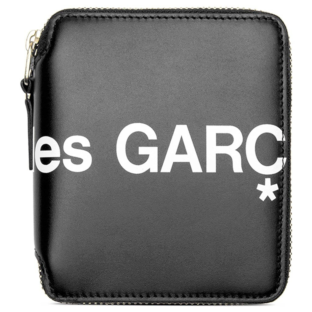 Comme des Garcons Huge Logo Leather Wallet - Black