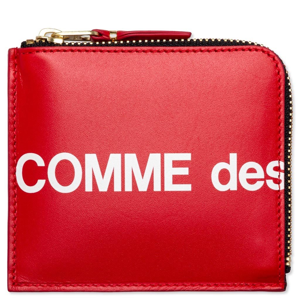 Comme des Garcons SA3100HL Huge Logo Zip Wallet - Red