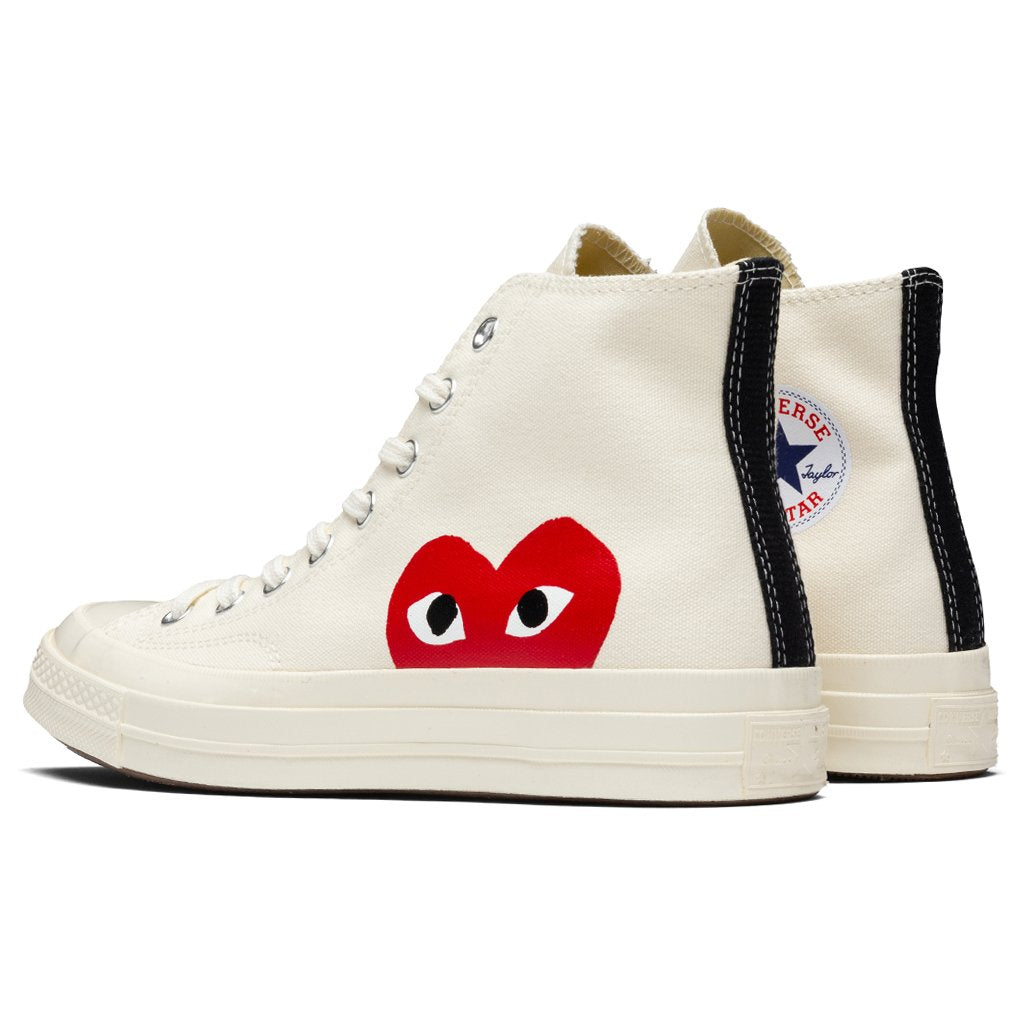 forlænge Stolt kyst White Converse x PLAY Comme des Garcons All Star Chuck '70 – Feature
