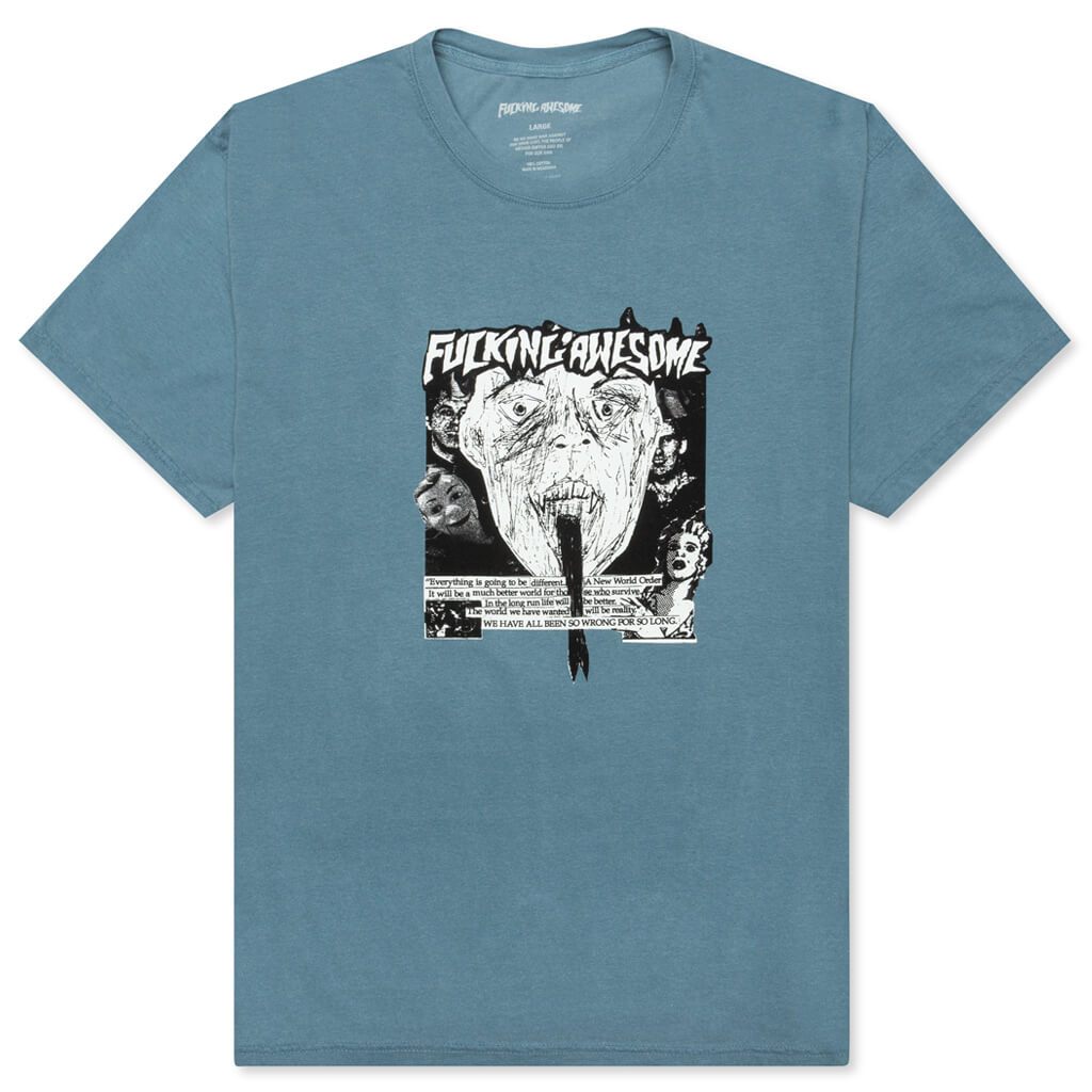 Face Reality Tee - Icey Blue