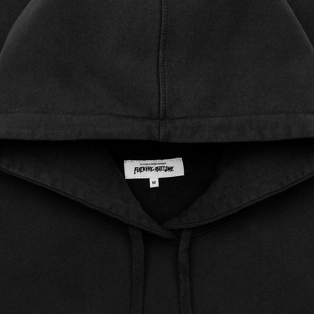 Garment Dyed Chenille Logo Hoodie - Anthracite – Feature